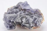 Purple-Blue, Cubic Fluorite Crystal Cluster - Pakistan #197037-3